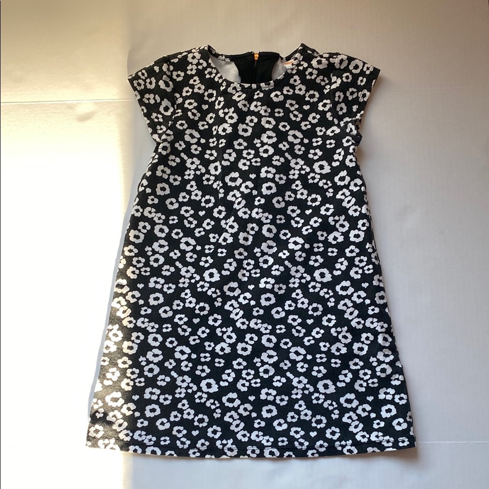 Floral Black and White Dress
